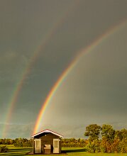Dubbele regenboog null